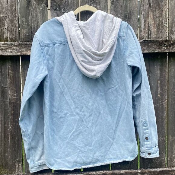 Imperial Motion Hooded Denim Button Front Jacket | S - Picture 5 of 5